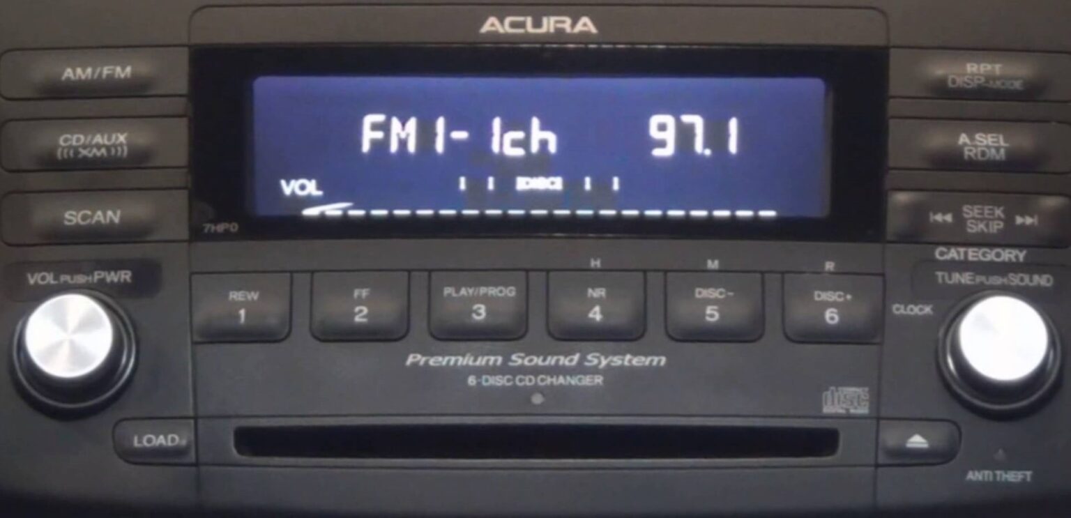 Código de radio Acura Código de radio