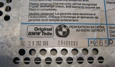 BMW Radio Serial