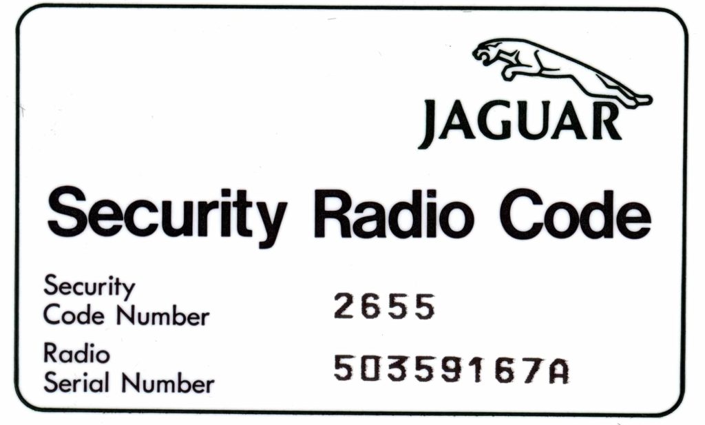 Jaguar Radio Code Generator Radio Codes Calculator