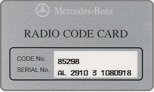 Mercedes Code - Radio Calculator