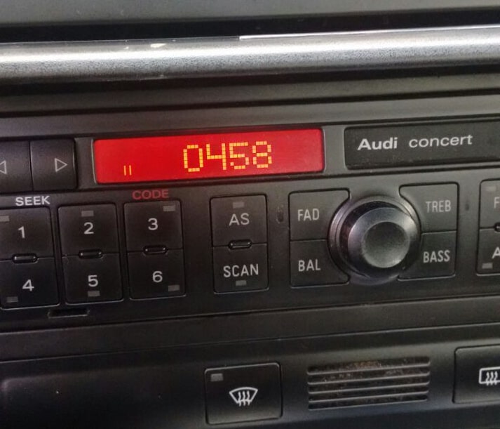 Audi Concert Radio Code