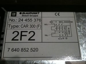 Blaupunkt Car 300 Code Generator Decoding System