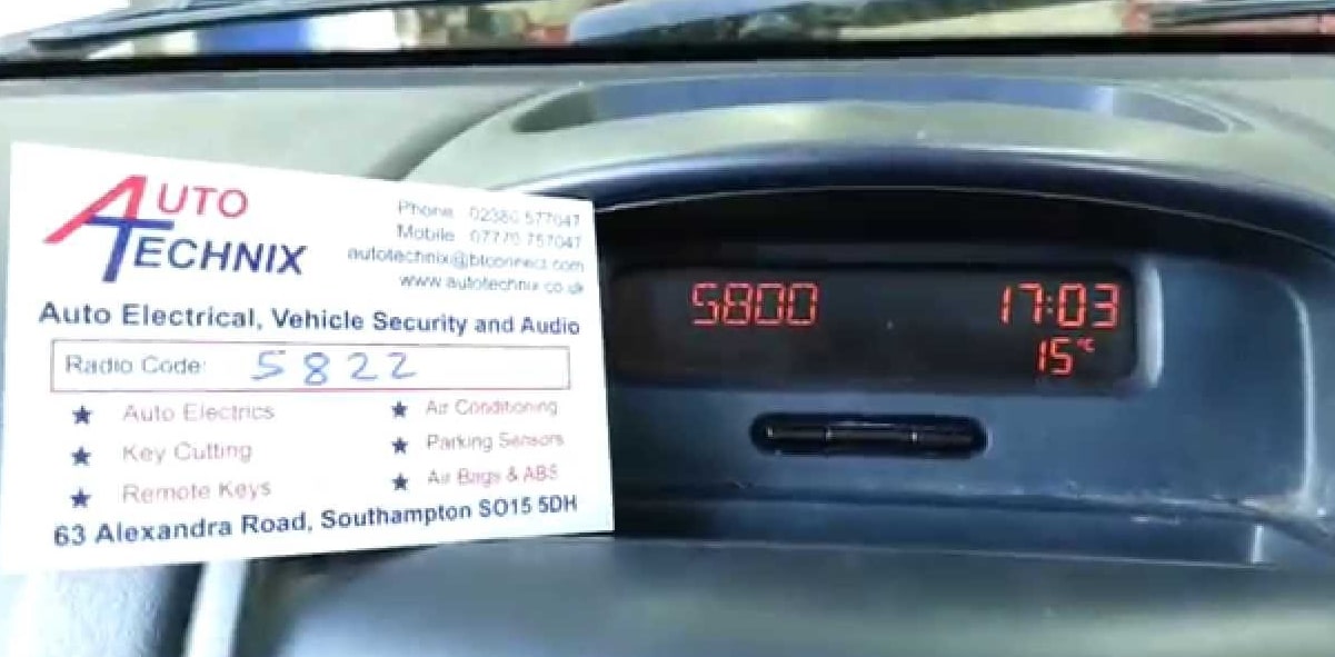 Renault Modus Radio Code