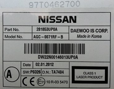 Nissan X Trail Radio Code