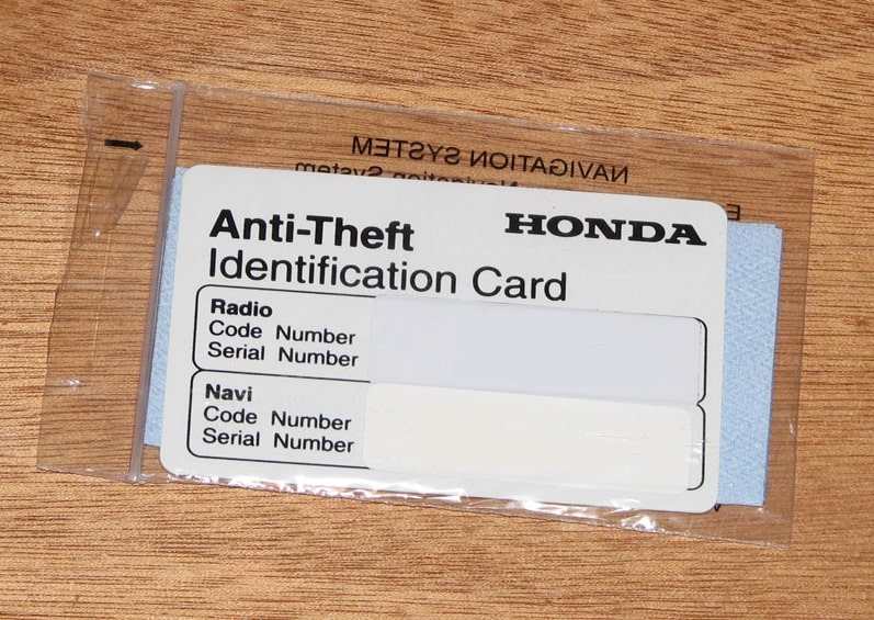 Honda Anti Theft Radio Code