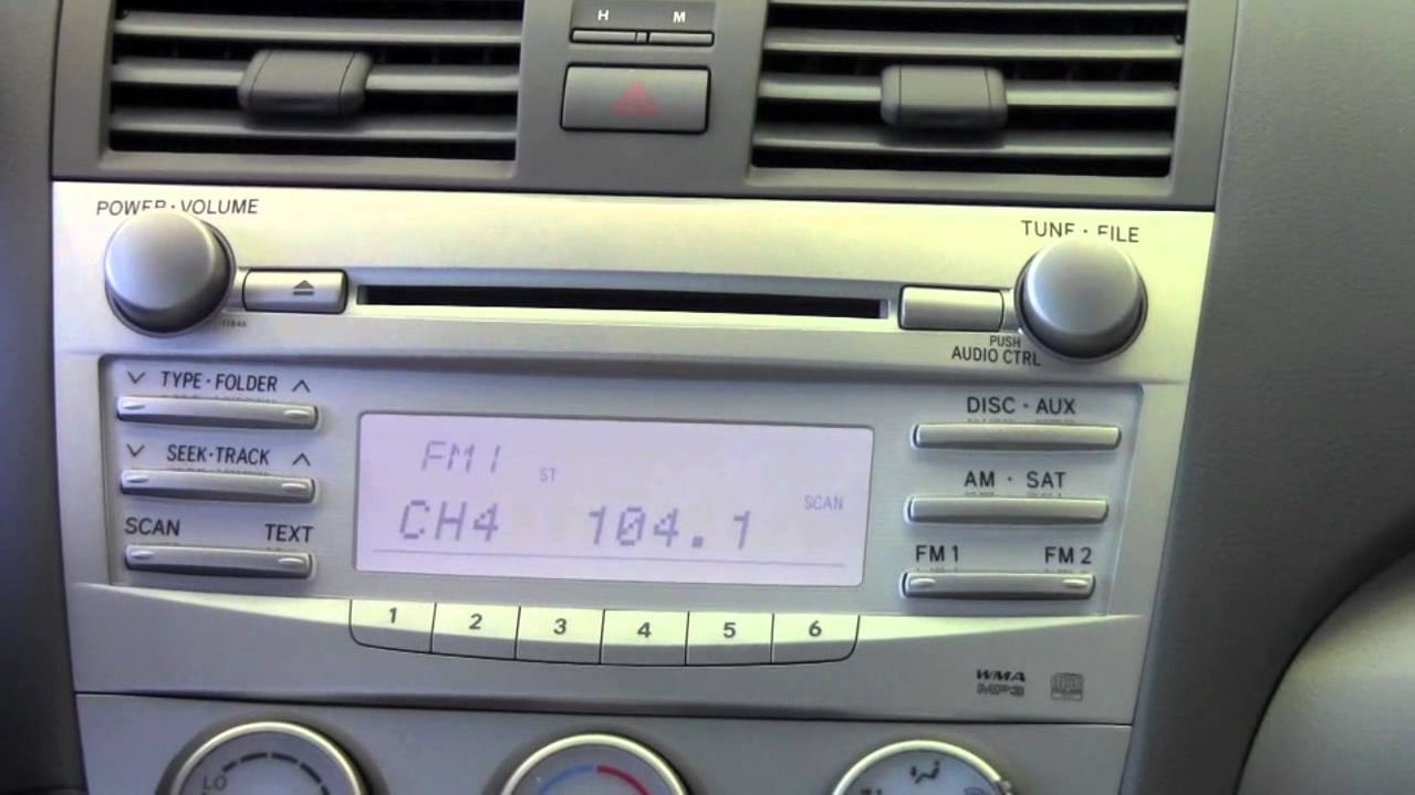 Toyota Camry Radio Codes