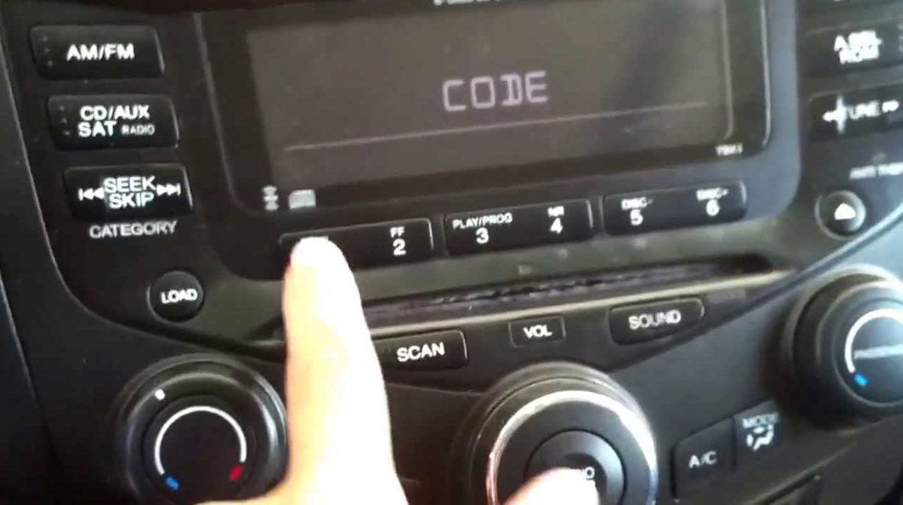 2004 Honda Accord Radio Code