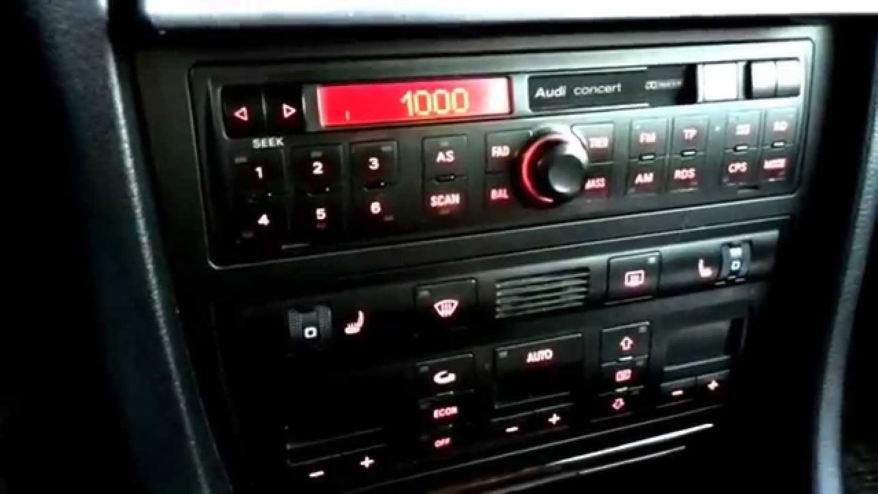 Audi V8 Radio Code