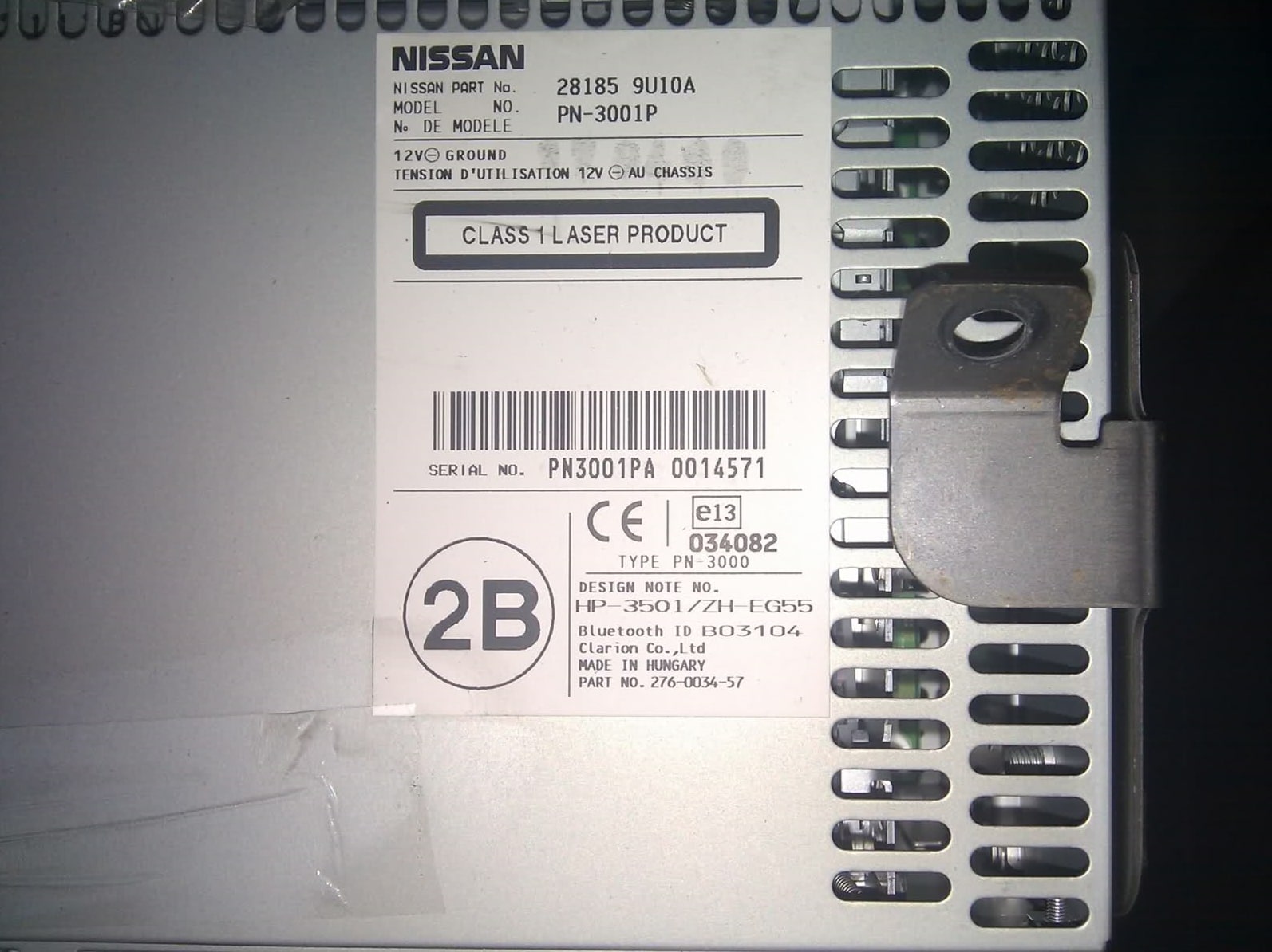 Nissan Interstar Radio Code