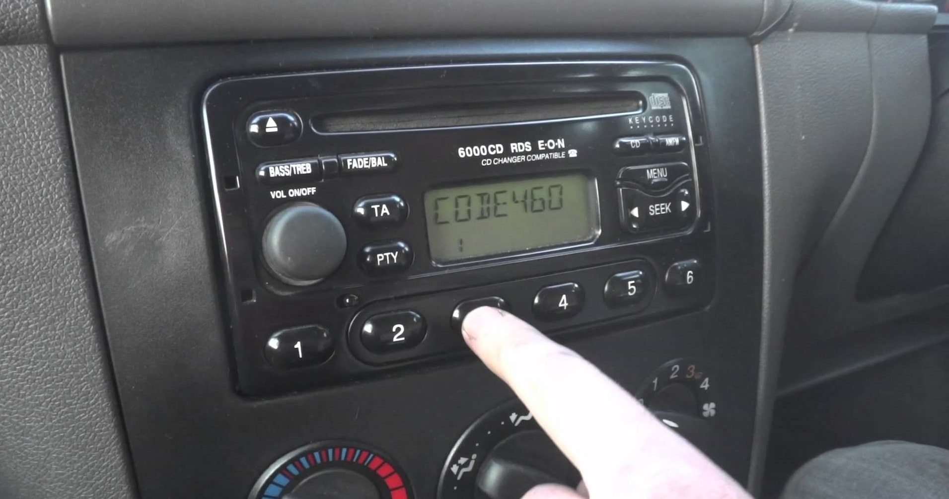 Enter Ford Radio Code