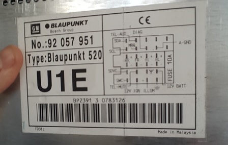 Blaupunkt 520 Serial Number