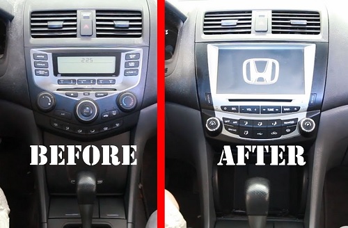 Before And After Accord Radio Upgrading