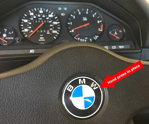 Remove BMW Emblem Steering Wheel
