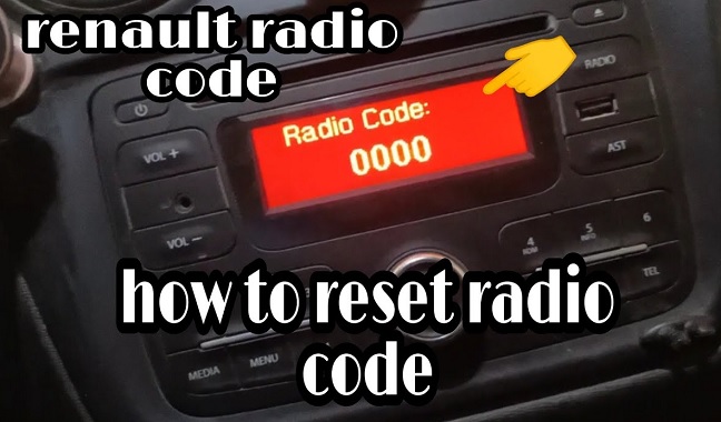 Renault radio code from registration number
